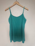 Cato 95% Cotton 5% Spandex Size 18/20W Teal Camisole Tank Top