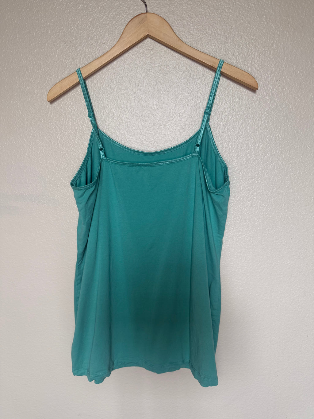 Cato 95% Cotton 5% Spandex Size 18/20W Teal Camisole Tank Top