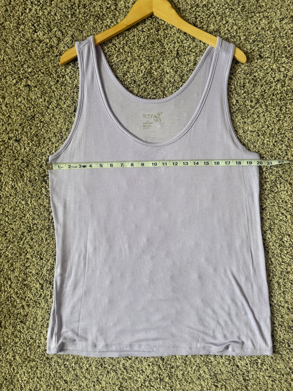 Terra & Sky 97% Modal 3% Spandex 1X Light Purple Tank Top