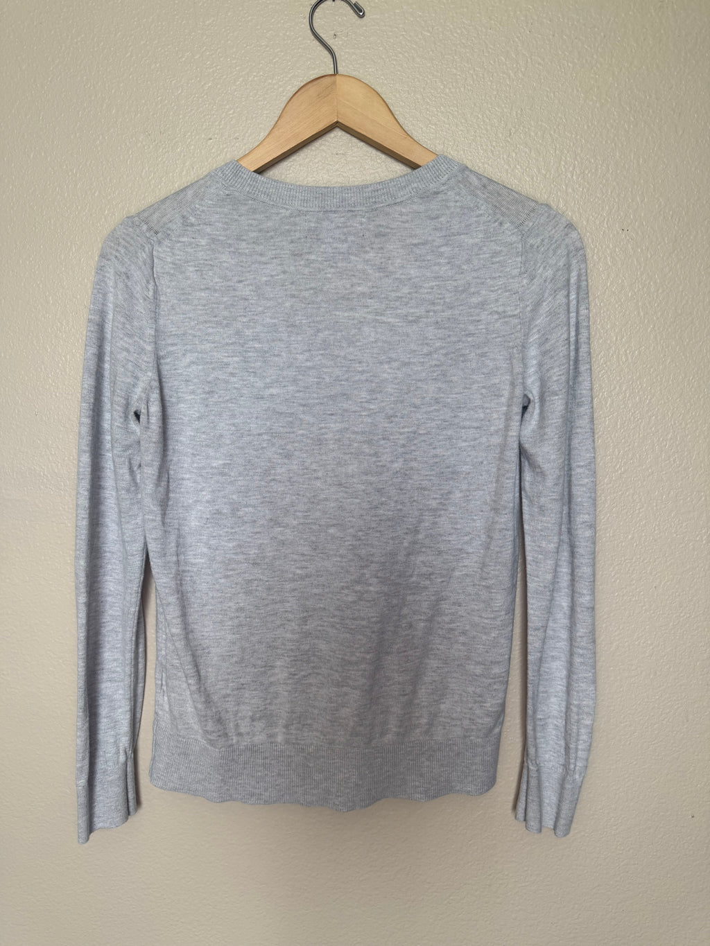 Banana Republic 60% Cotton 40% Viscose M Light Grey V-Neck