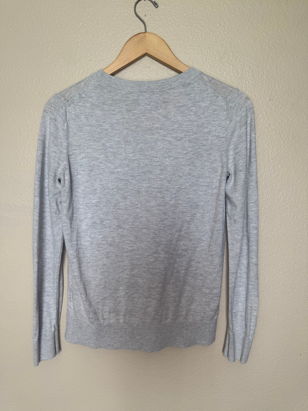 Banana Republic 60% Cotton 40% Viscose M Light Grey V-Neck