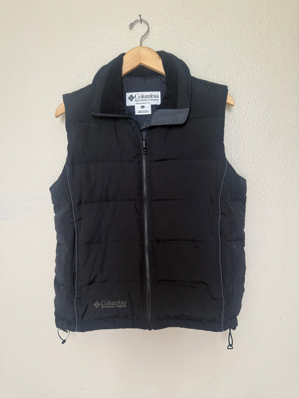 Columbia 75% Down 25% Duck Feathers S Black Puffer Vest