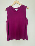 Coldwater Creek 70% Silk 30% Cotton 1X Magenta Tank Top