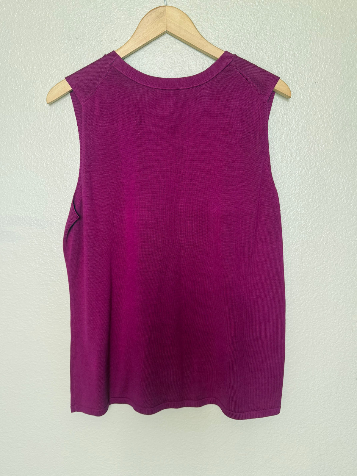 Coldwater Creek 70% Silk 30% Cotton 1X Magenta Tank Top