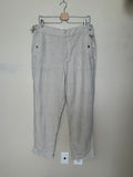 Athleta 100% Linen Size 16 Beige Joggers with Side Cinches
