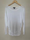 Banana Republic 100% Modal S White Long Sleeve