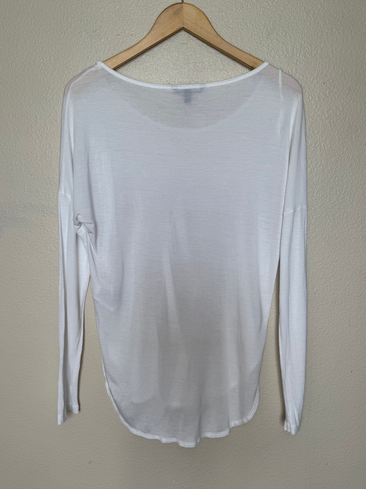 Banana Republic 100% Modal S White Long Sleeve