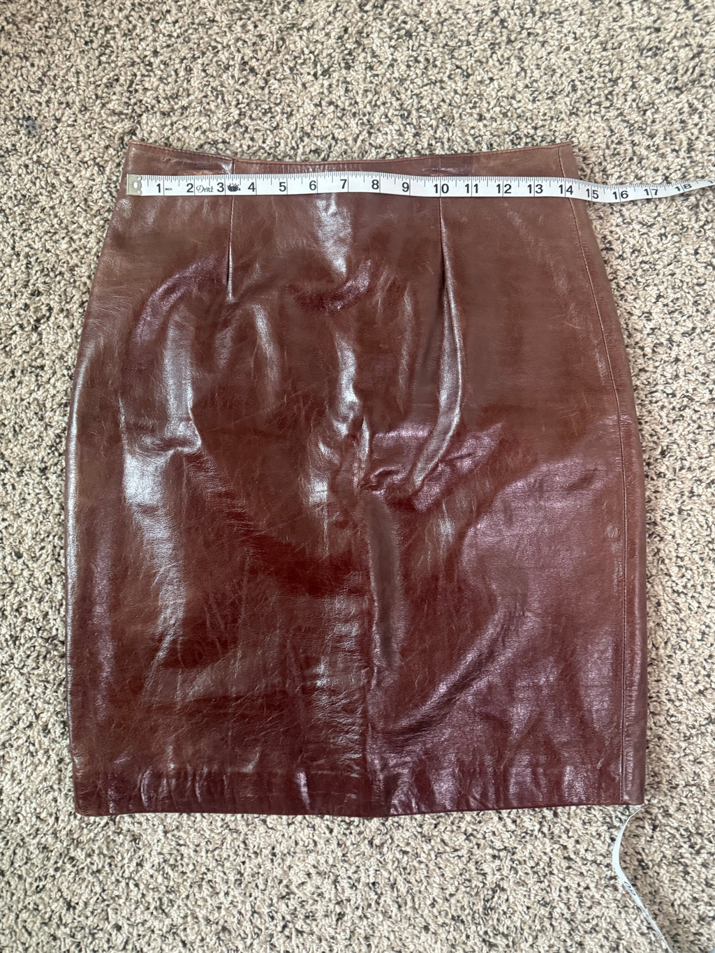 Pelle Studio 100% Leather Size 6 Chocolate Brown Pencil Skirt