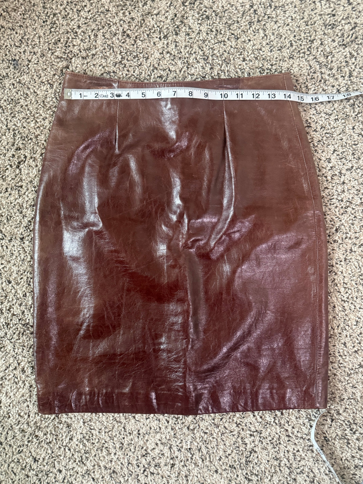 Pelle Studio 100% Leather Size 6 Chocolate Brown Pencil Skirt