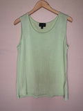 Investments 53% Cotton 47% Viscose XL Pastel Green Tank Top