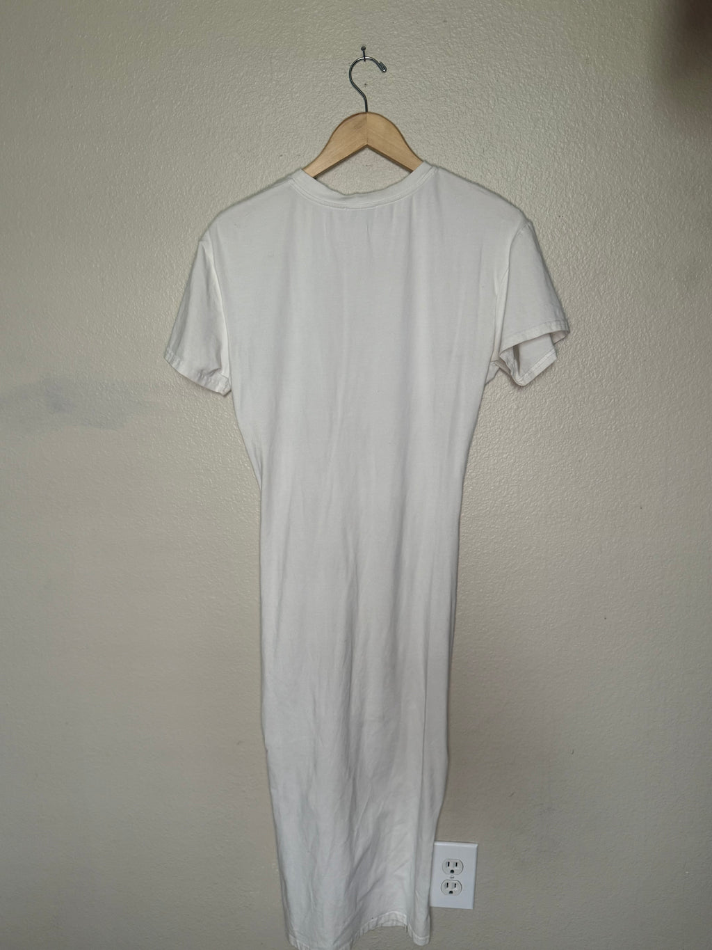 Topshop 97% Cotton 3% Elastane Size 4 White Maxi Dress with Knot Detail