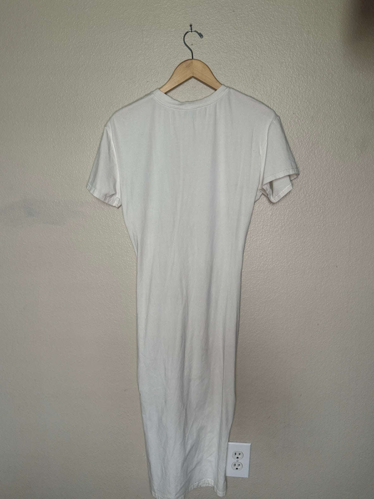 Topshop 97% Cotton 3% Elastane Size 4 White Maxi Dress with Knot Detail