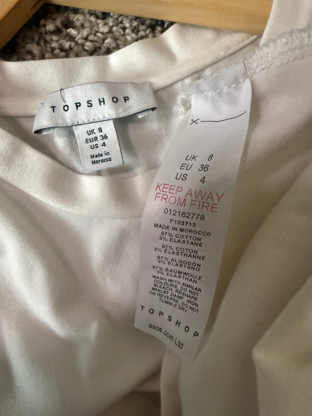 Topshop 97% Cotton 3% Elastane Size 4 White Maxi Dress with Knot Detail
