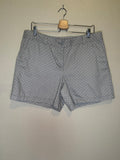 Loft 100% Cotton Size 12 Light Grey Polka Dot Shorts