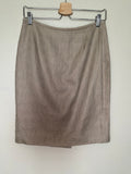 Calvin Klein 65% Linen 35% Cotton Size 4 Beige Pencil Skirt