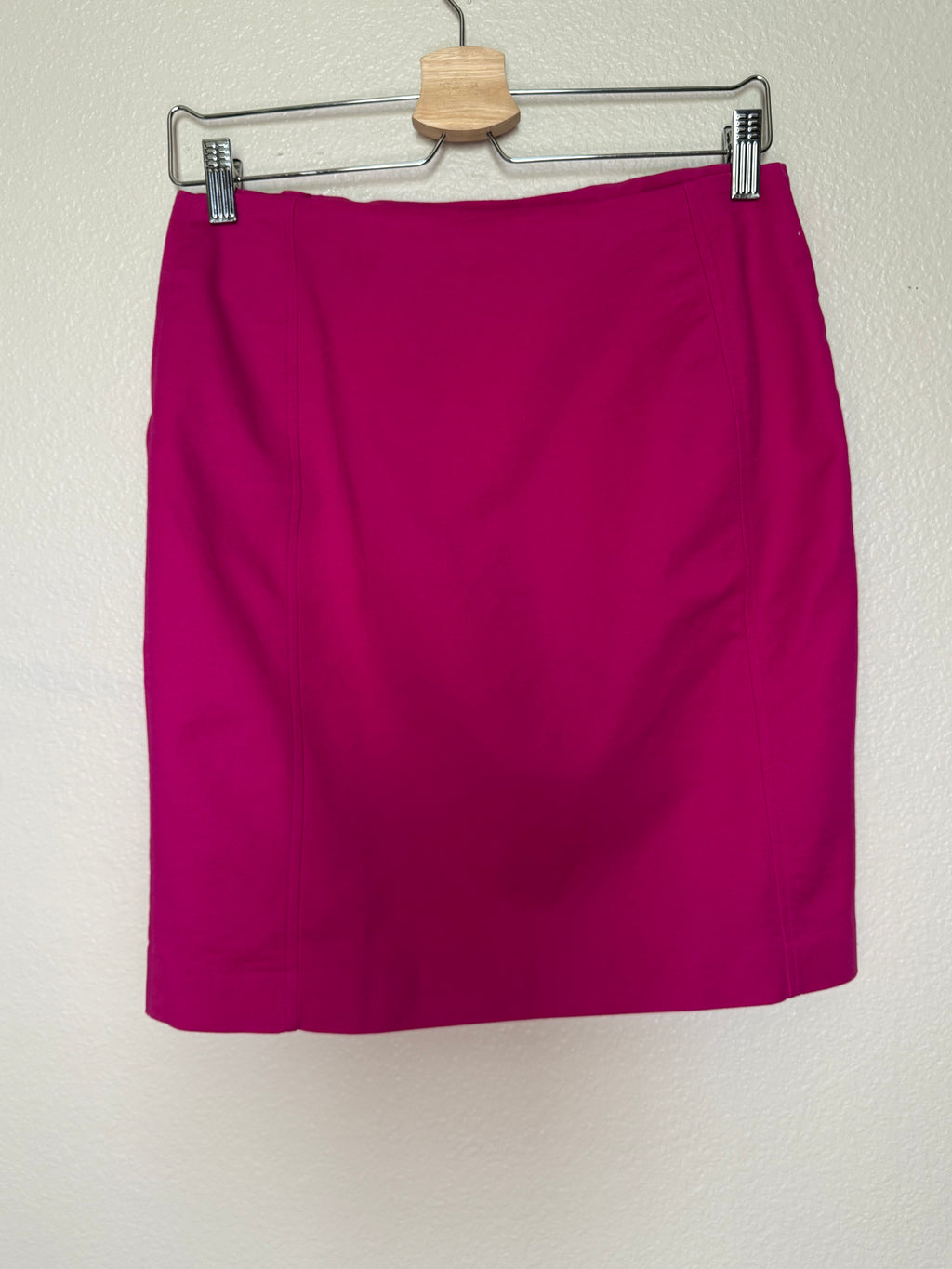 Worthington 97% Cotton 3% Elastane Size 6 Fuchsia Pencil Skirt