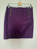 Worthington 97% Cotton 3% Elastane Size 6 Purple Pencil Skirt