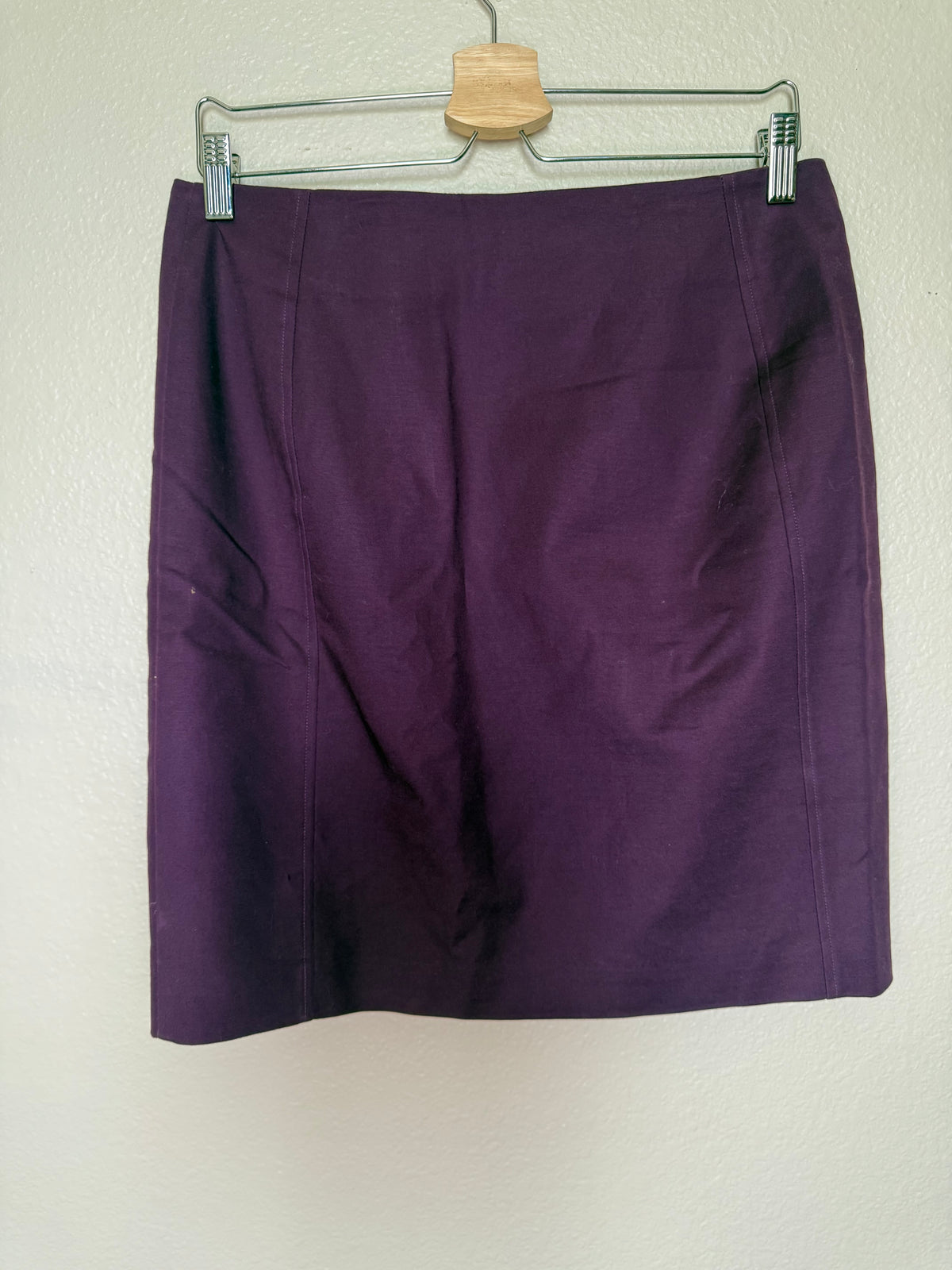 Worthington 97% Cotton 3% Elastane Size 6 Purple Pencil Skirt