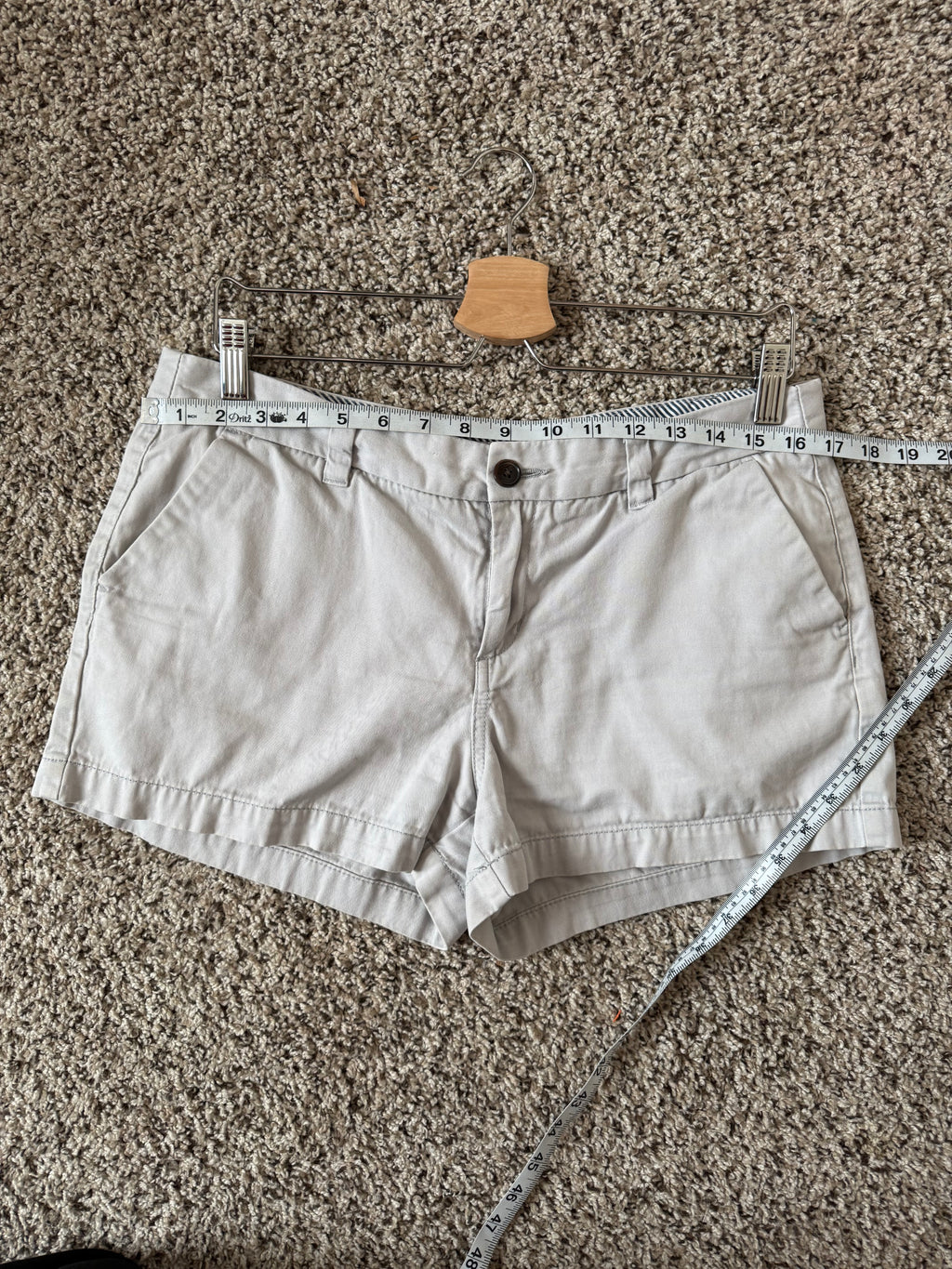 Merona 100% Cotton Size 10 Light Grey Shorts