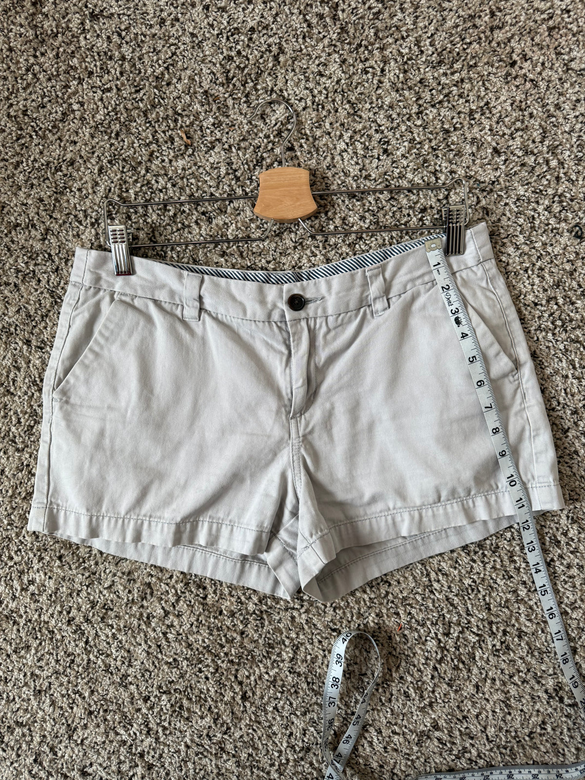 Merona 100% Cotton Size 10 Light Grey Shorts
