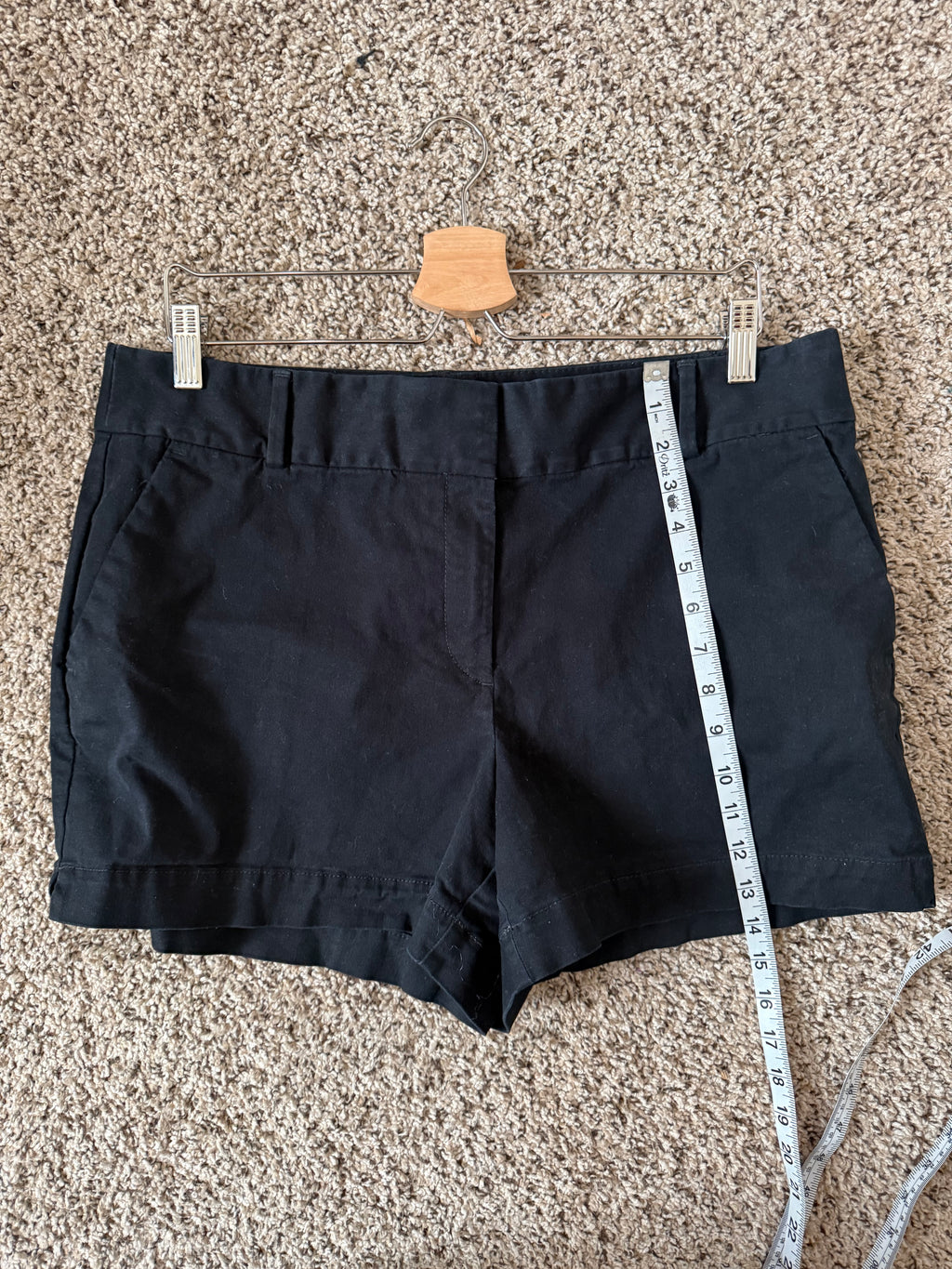 Loft 97% Cotton 3% Elastane Size 12 Black Shorts