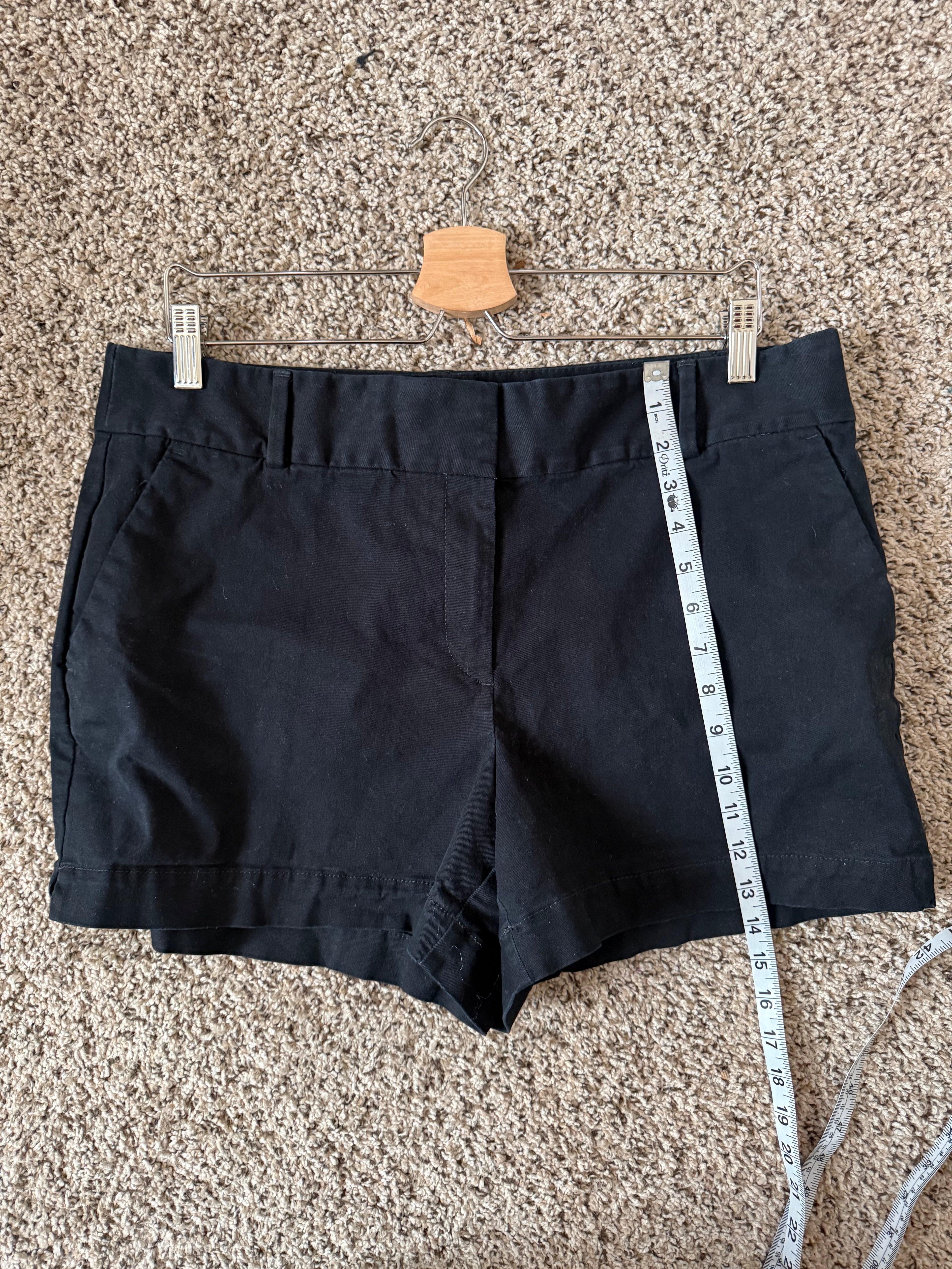 Loft 97% Cotton 3% Elastane Size 12 Black Shorts