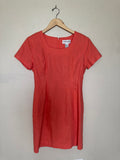Carol Horn Workshop 55% Linen 45% Cotton 4P Coral Short Sleeve Dress