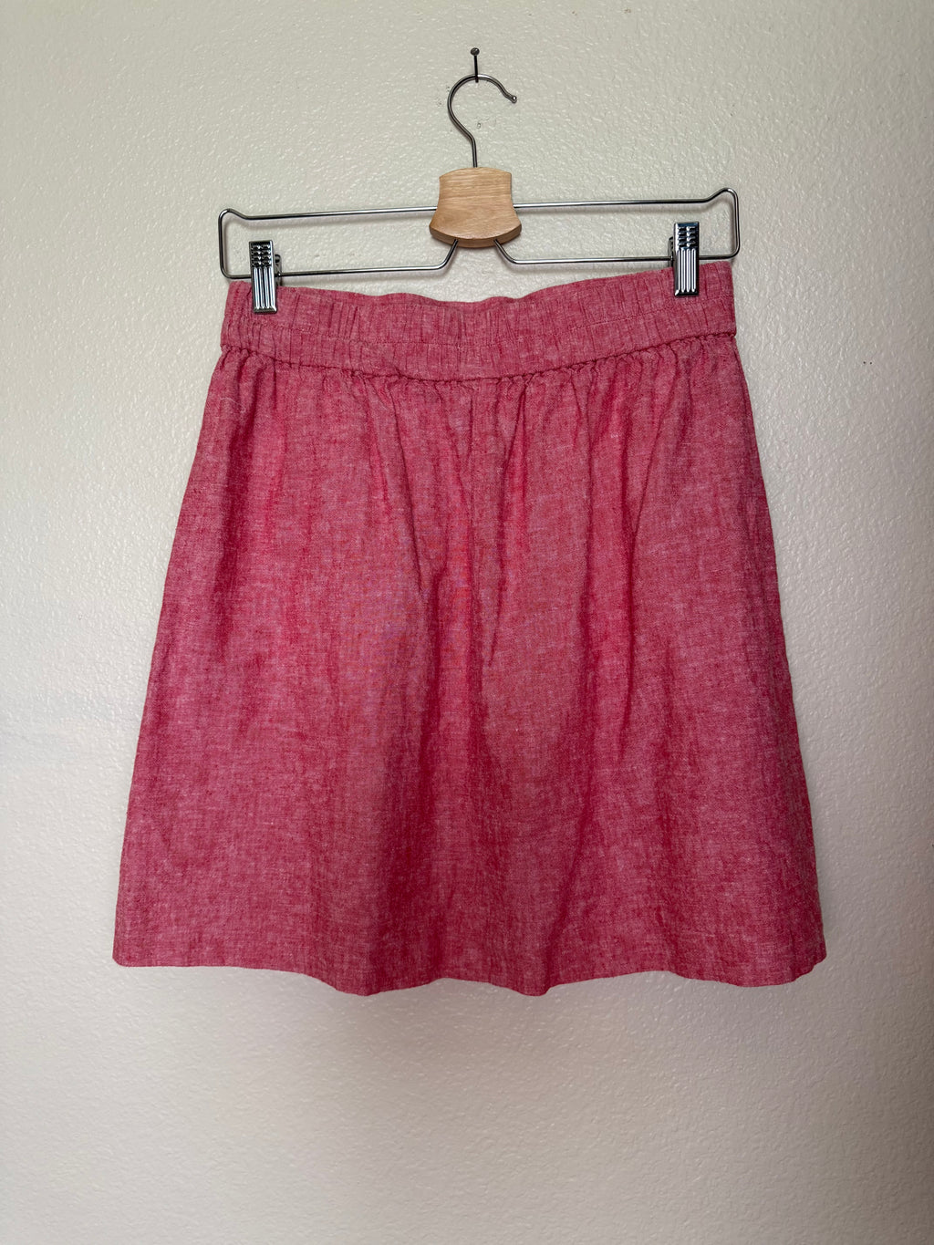 Loft 55% Linen 45% Cotton S Pastel Coral Mini Skirt