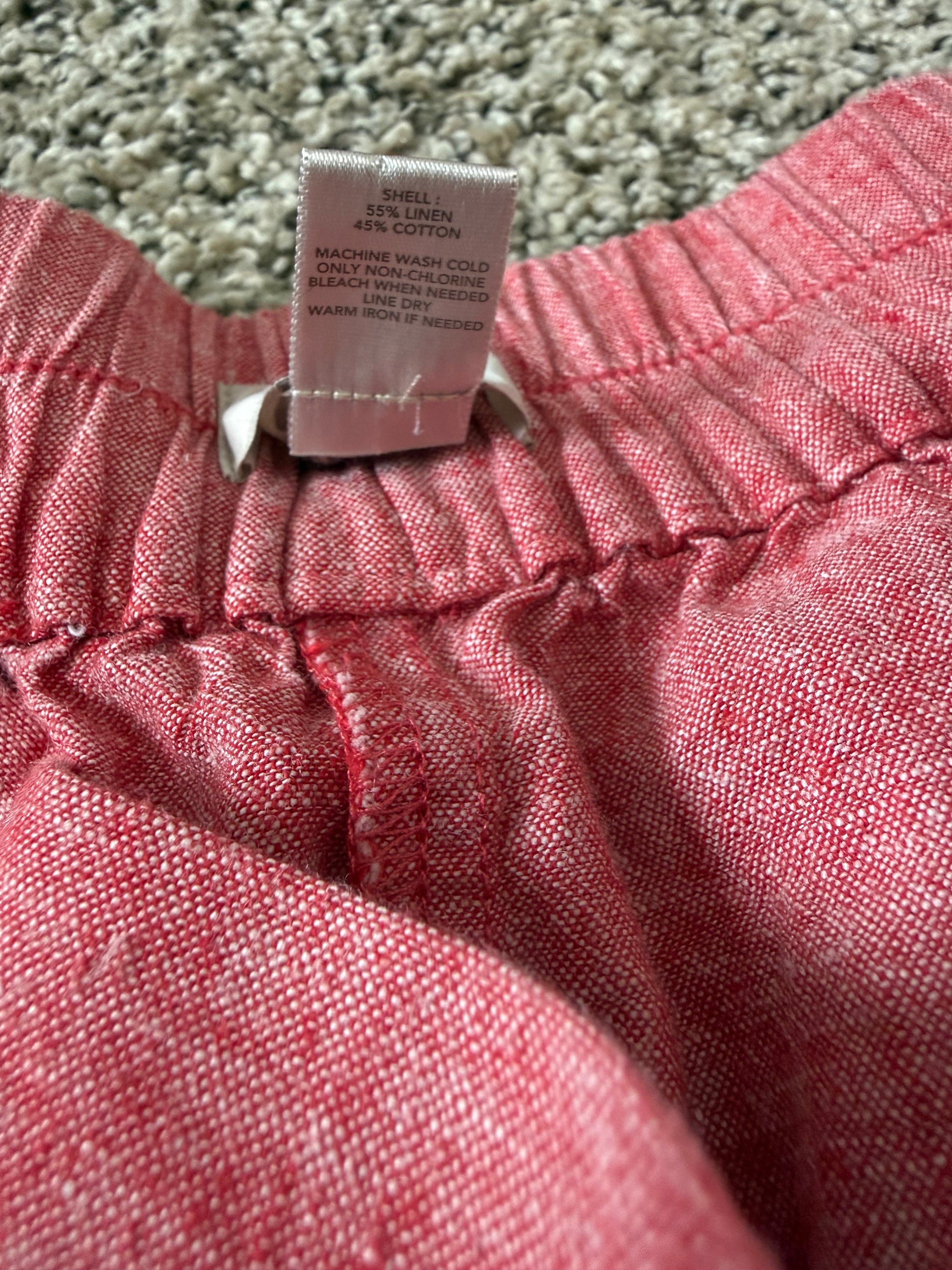 Loft 55% Linen 45% Cotton S Pastel Coral Mini Skirt