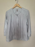 Chico's 100% Linen Size 2 (L, Size 12) Metallic Beige Zip Up Jacket