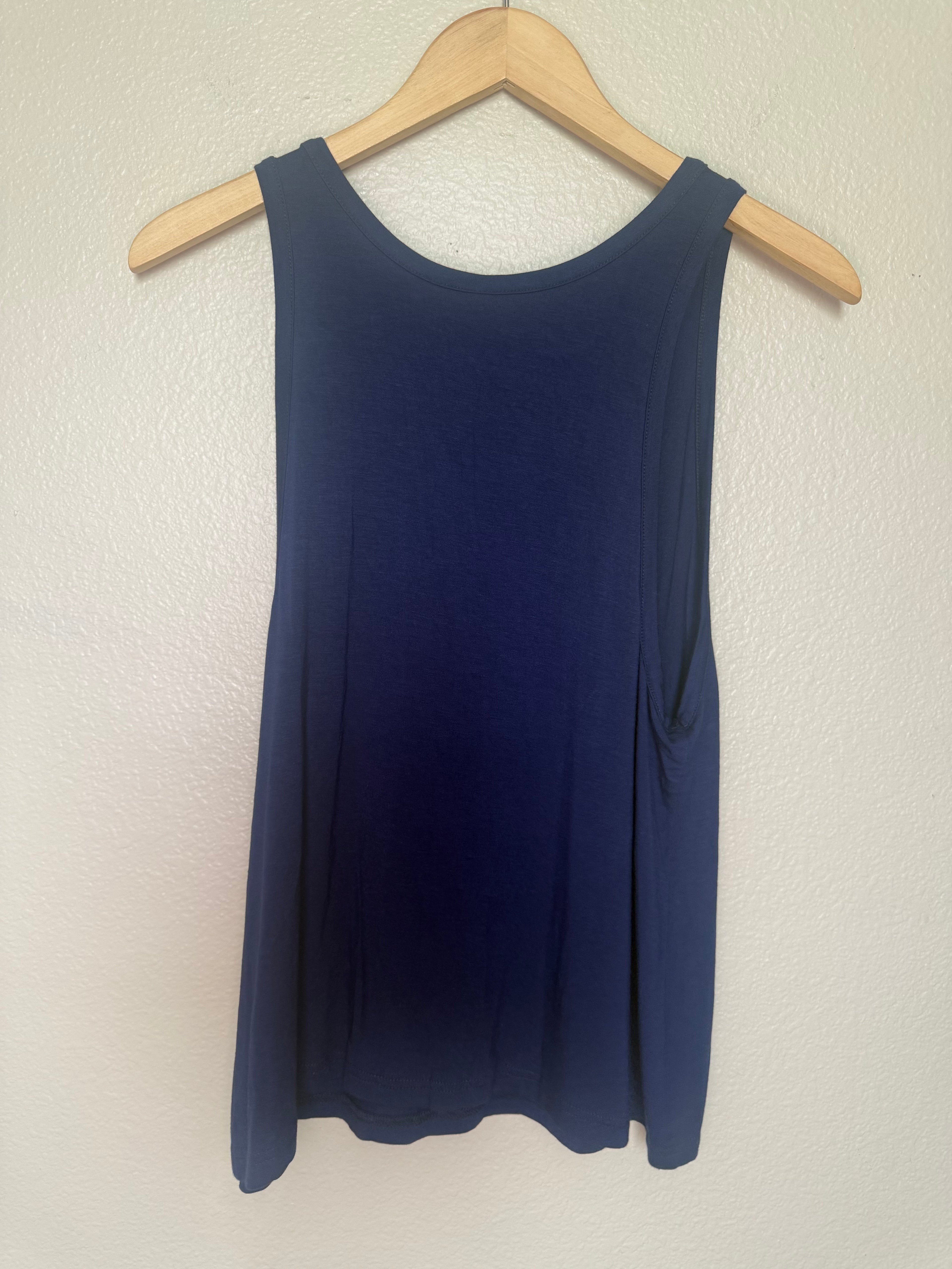 Rosio 95% Modal 5% Spandex L Navy Blue Tank Top