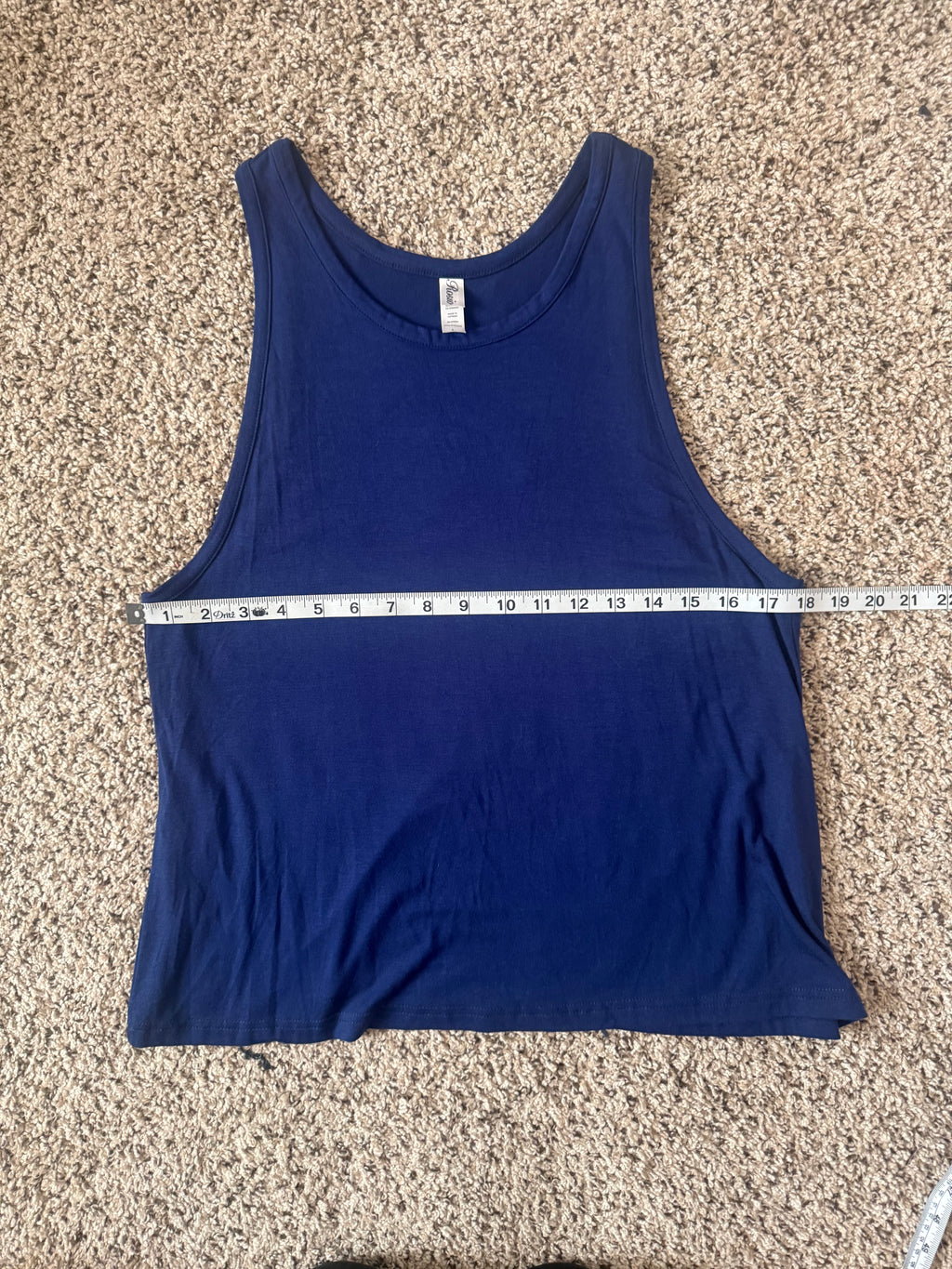 Rosio 95% Modal 5% Spandex L Navy Blue Tank Top