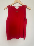 Michael Kors 60% Cotton 40% Modal M Red Tank Top