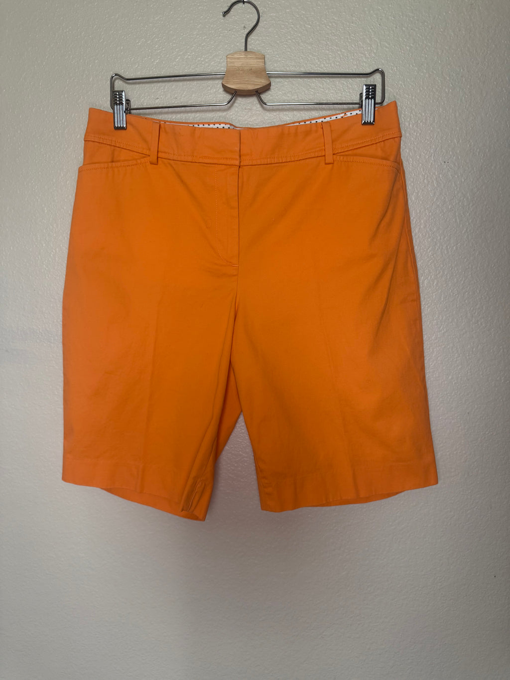 Talbots 98% Cotton 2% Spandex Size 10 Mango Bermuda Shorts