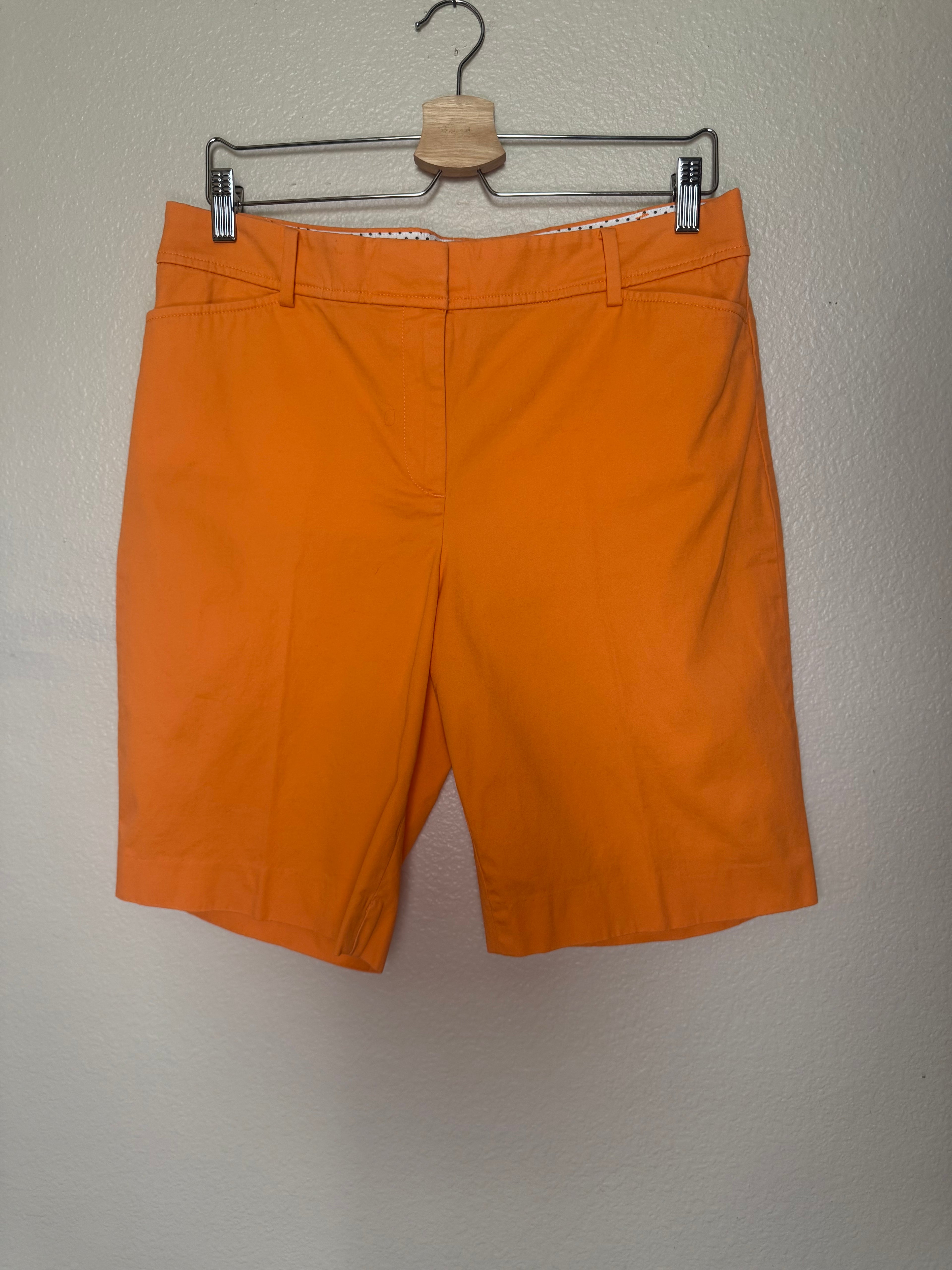Talbots 98% Cotton 2% Spandex Size 10 Mango Bermuda Shorts