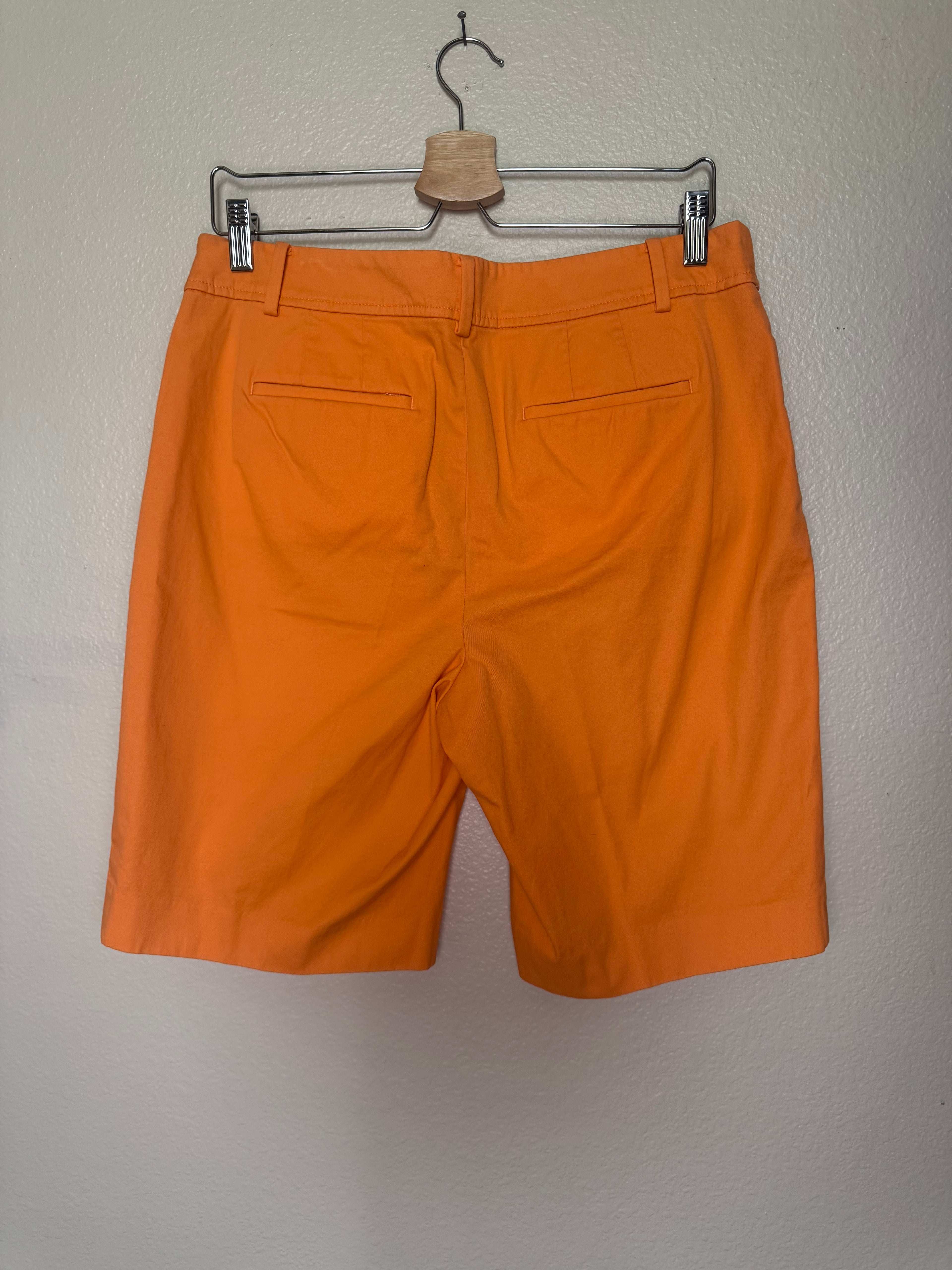 Talbots 98% Cotton 2% Spandex Size 10 Mango Bermuda Shorts