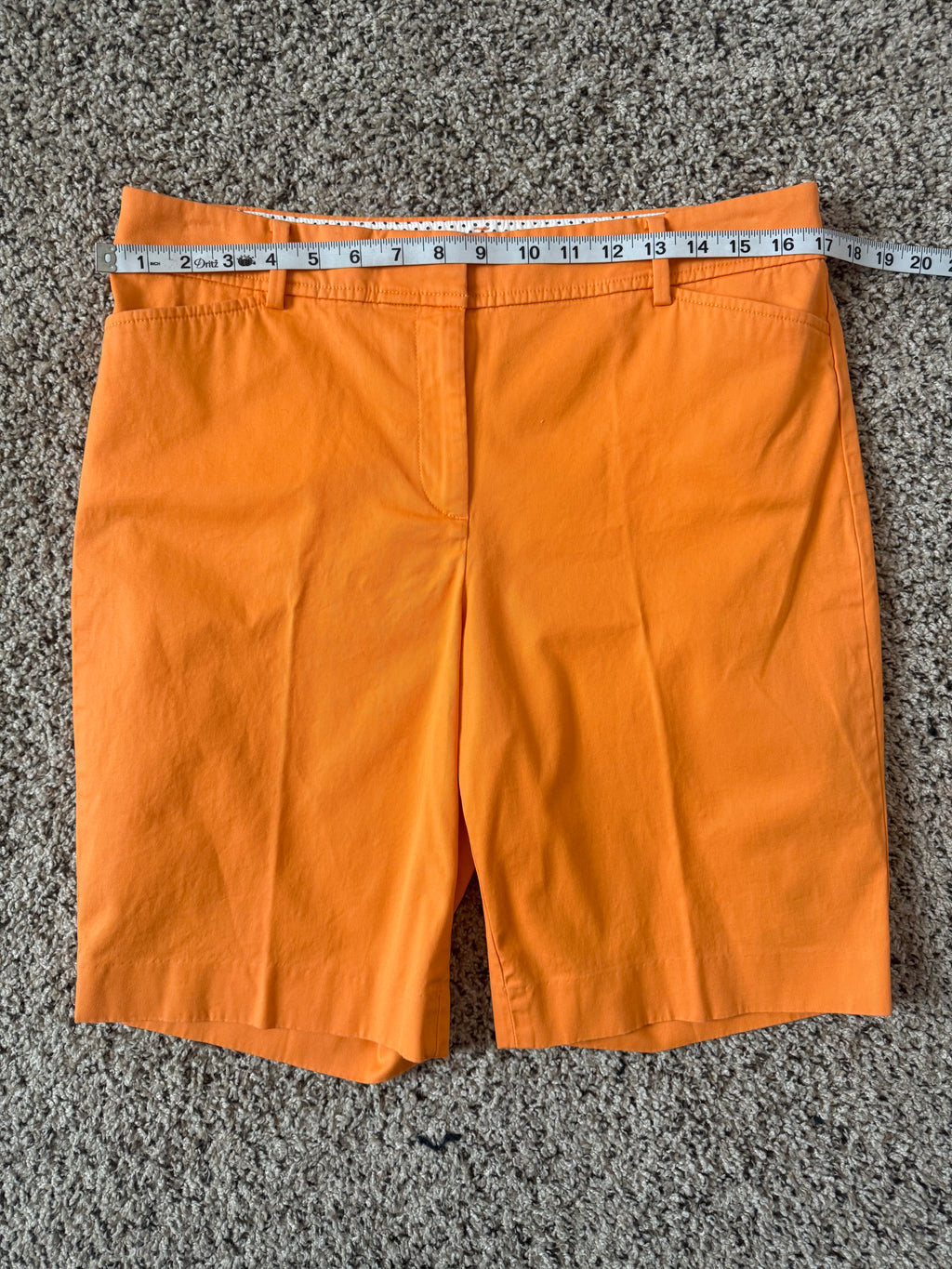 Talbots 98% Cotton 2% Spandex Size 10 Mango Bermuda Shorts