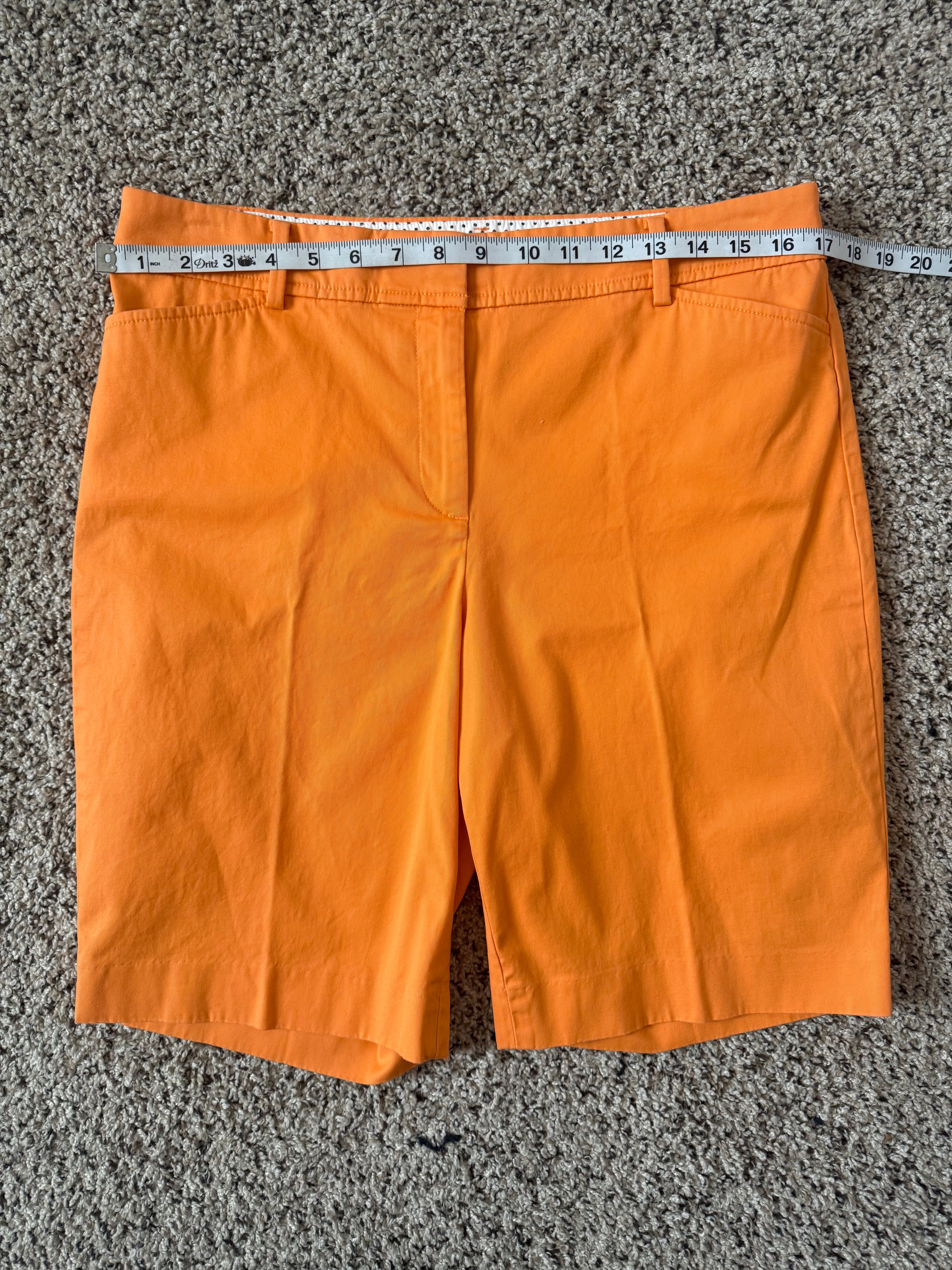 Talbots 98% Cotton 2% Spandex Size 10 Mango Bermuda Shorts