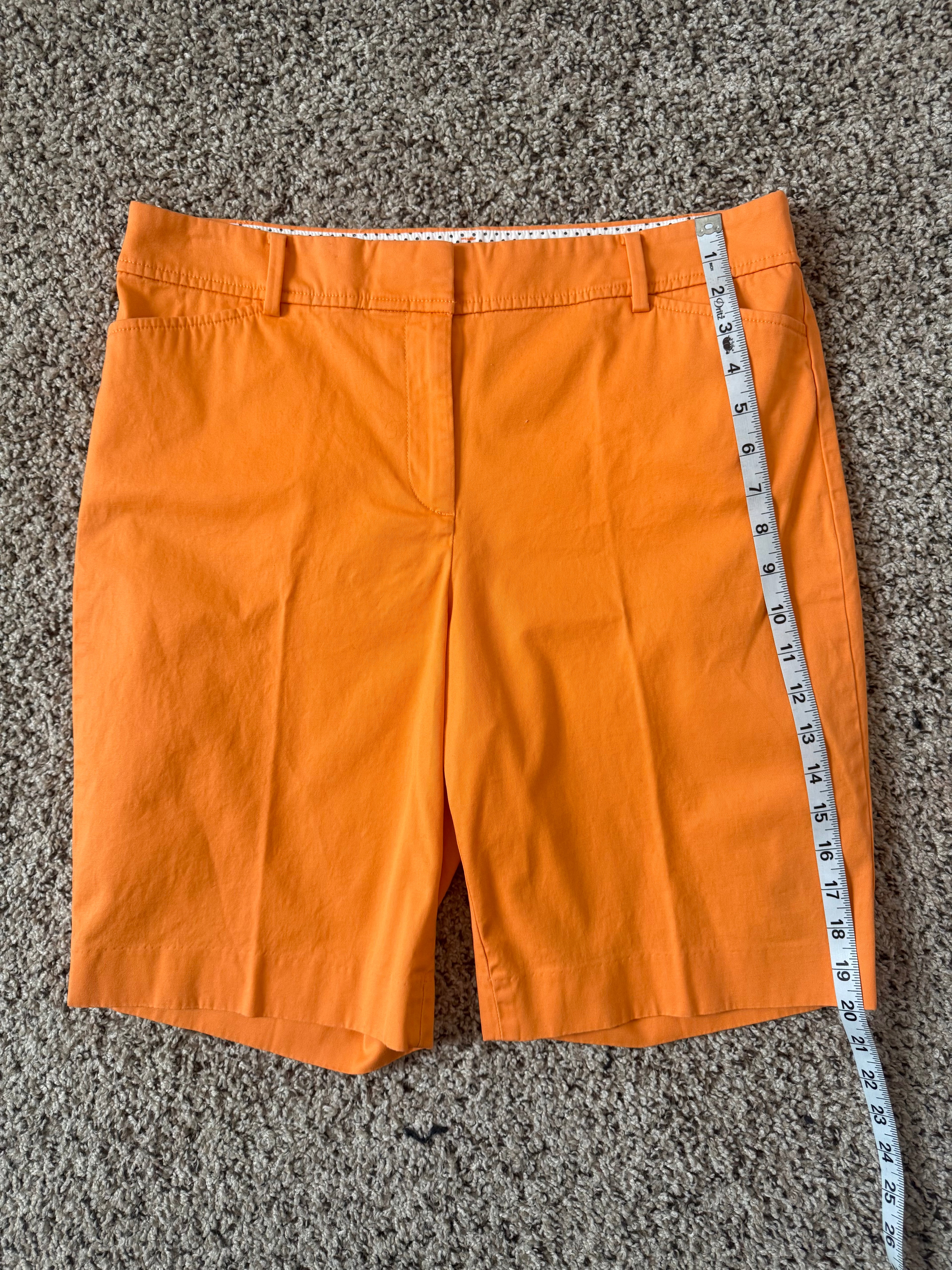 Talbots 98% Cotton 2% Spandex Size 10 Mango Bermuda Shorts