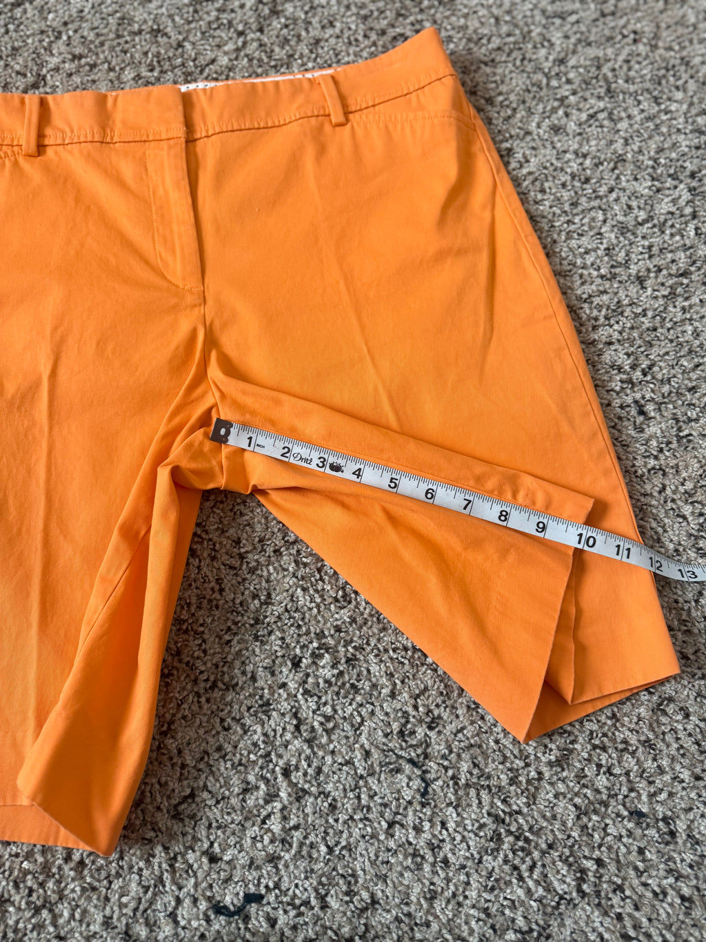 Talbots 98% Cotton 2% Spandex Size 10 Mango Bermuda Shorts