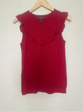 Banana Republic 60% Cotton 30% Viscose 10% Angora Rabbit Hair M Red Knit Tank Top