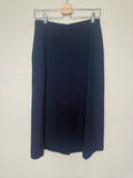 Susan Bristol Petites 100% Wool Size 12 Navy Blue A-Line Midi Skirt