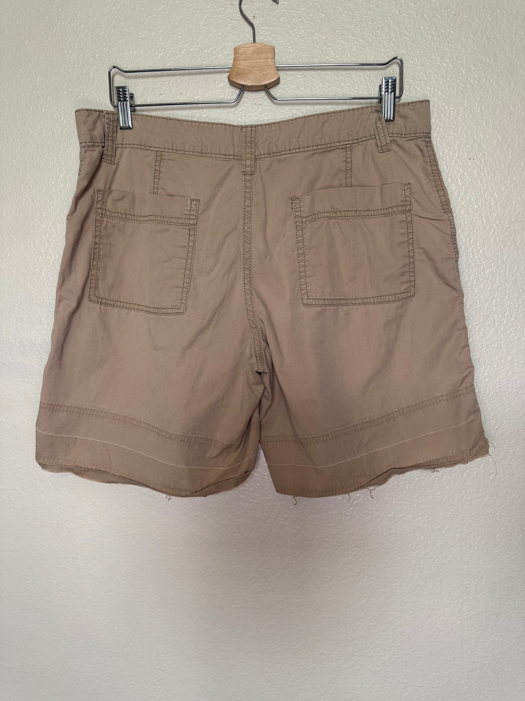 Faded Glory 100% Cotton Size 12 Khaki Mid-Thigh Shorts