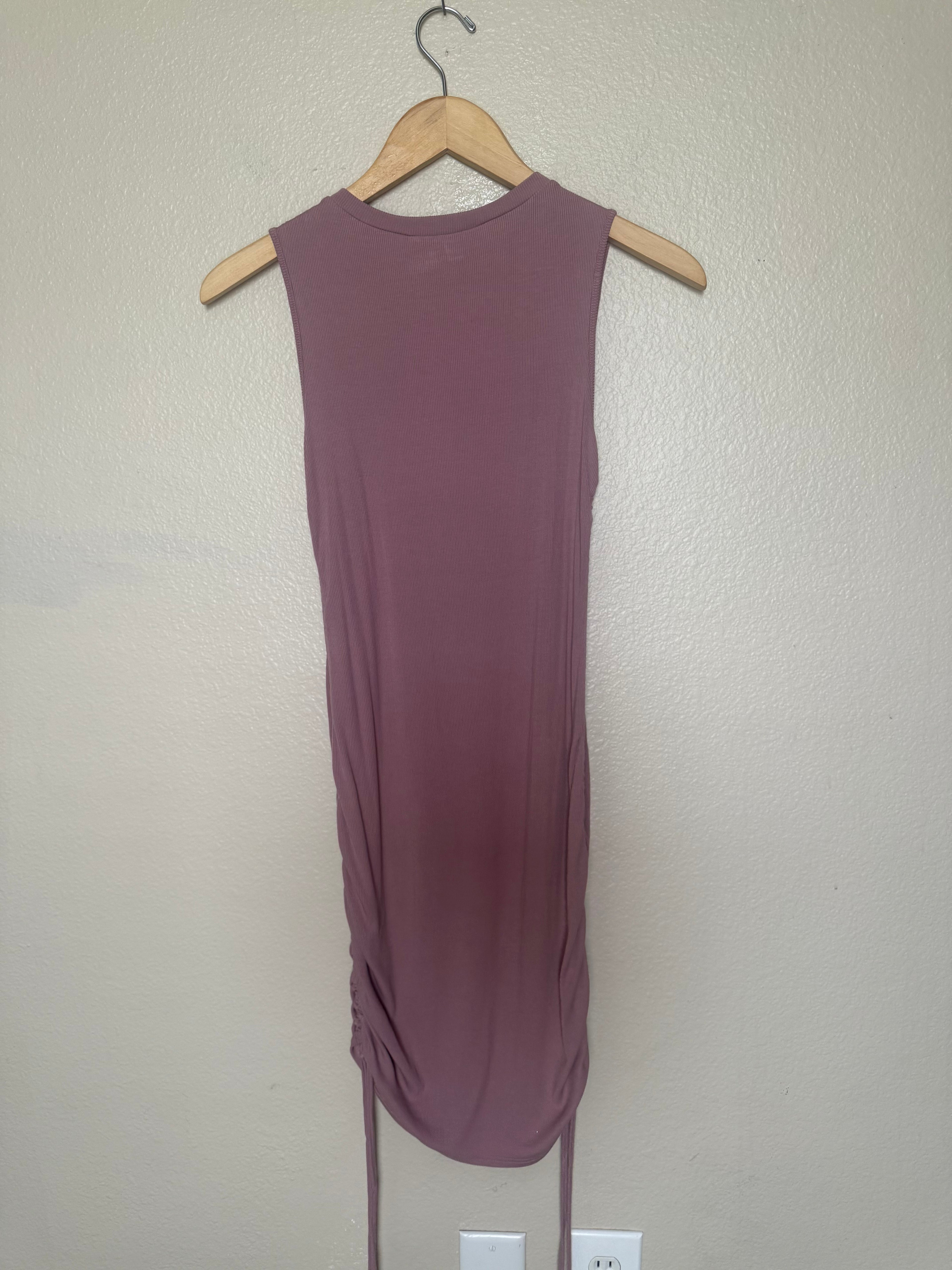 BB Dakota Steve Madden 93% Viscose 7% Spandex M Dusty Rose Scrunchy Tank Top Dress