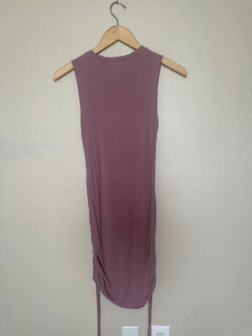BB Dakota Steve Madden 93% Viscose 7% Spandex M Dusty Rose Scrunchy Tank Top Dress