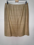 Kasper 100% Silk Size 14 Beige Pencil Skirt