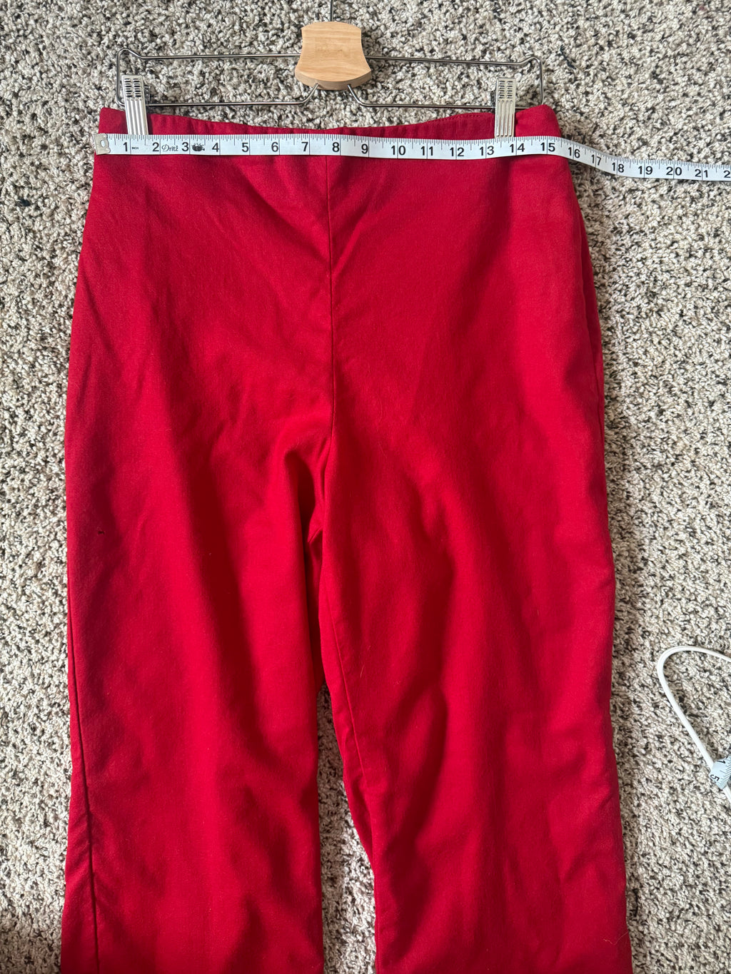 Talbots 99% Wool 1% Spandex Size 12 Red Straight Leg Pants