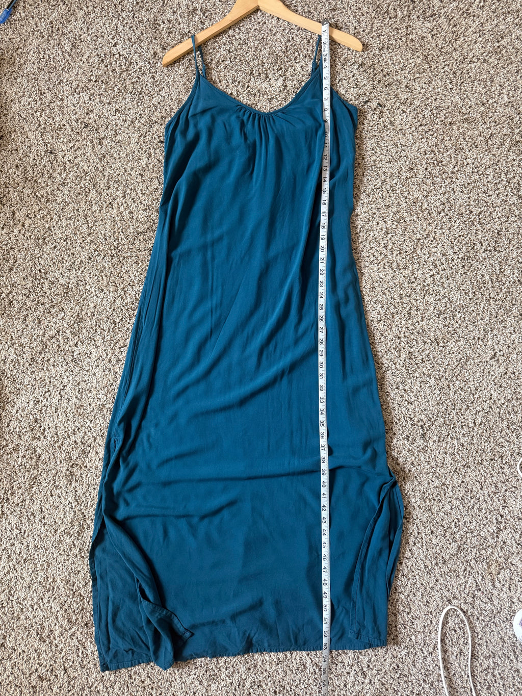 Dip 100% Viscose M Navy Blue Spaghetti Strap Maxi Dress