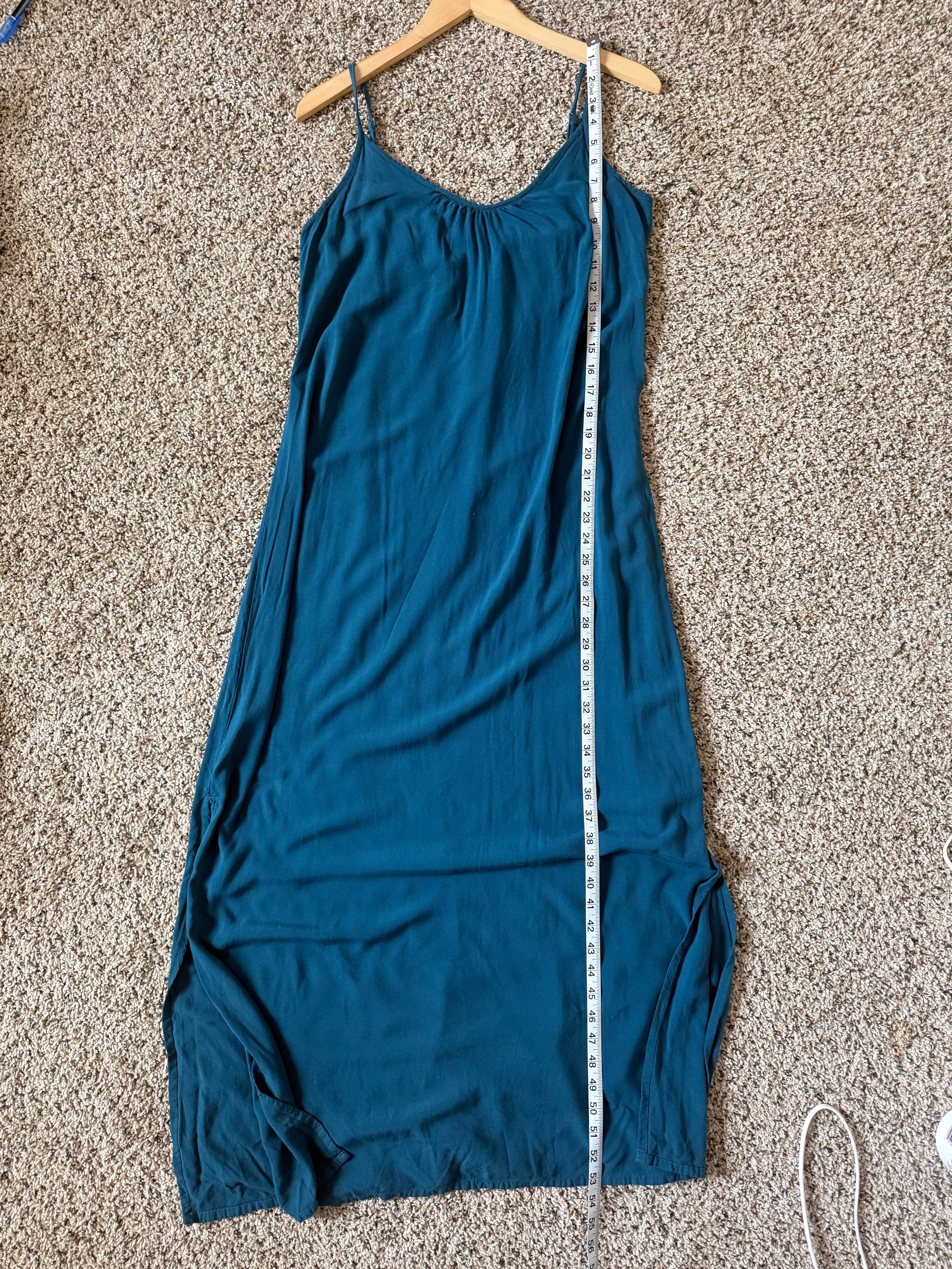 Dip 100% Viscose M Navy Blue Spaghetti Strap Maxi Dress