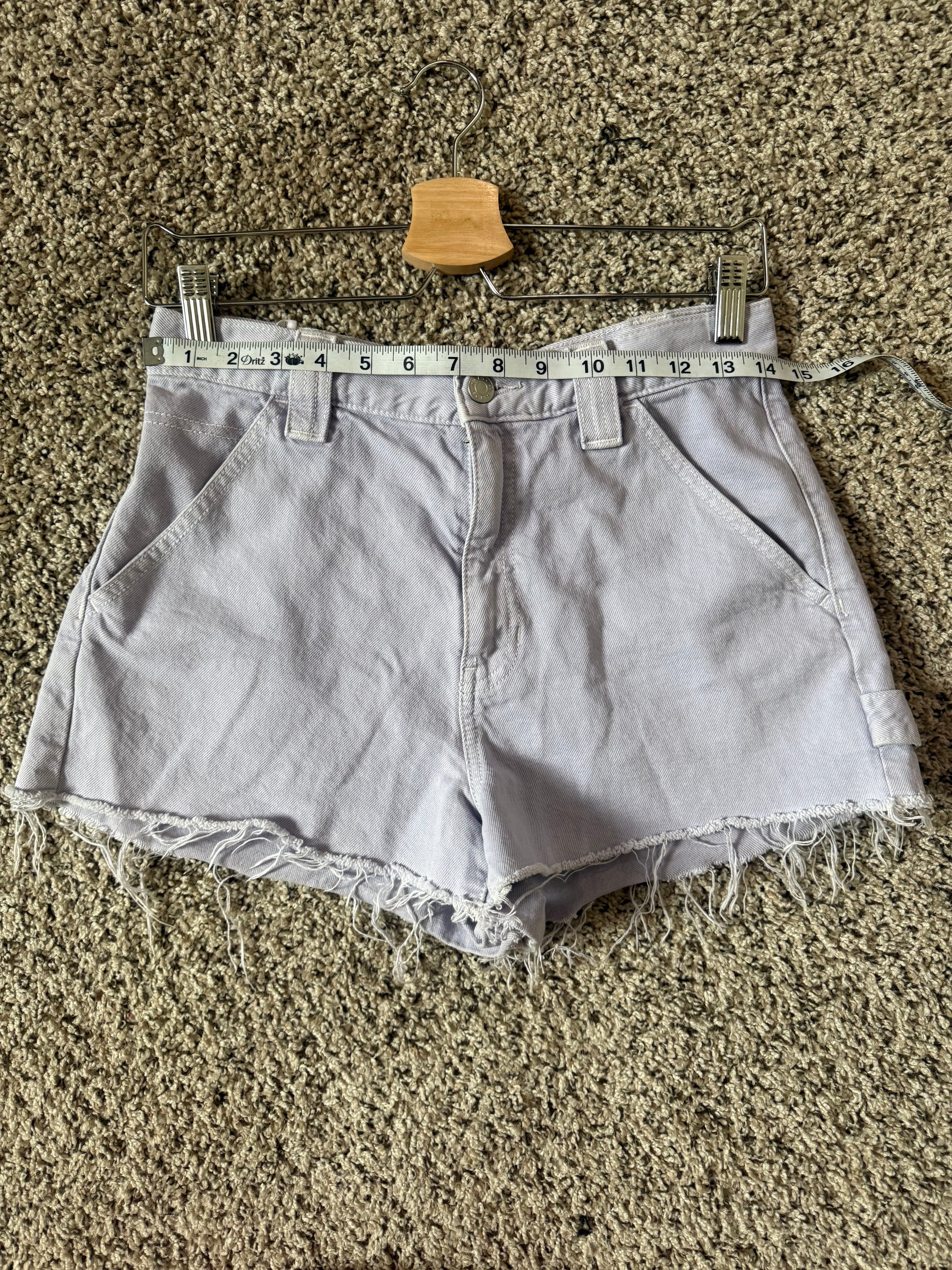Pacsun 100% Cotton Size 28 Lavendar Denim Shorts